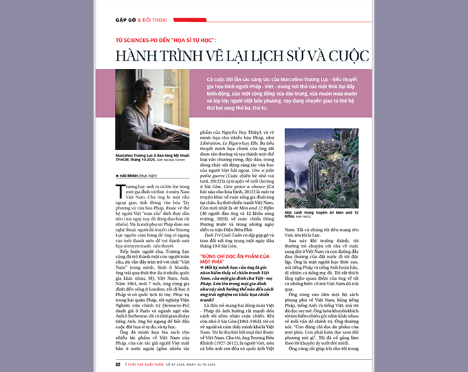 Magazine vietnamien TUỔI TRẺ (Cuối tuẩn), 29 octobre 2025