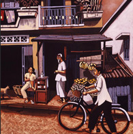 Cholon - femme au vélo